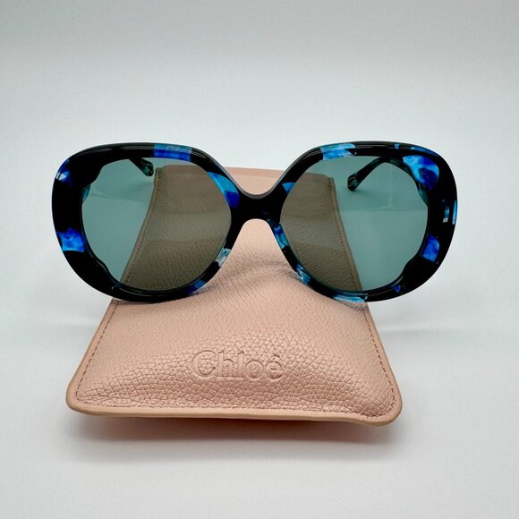 Chloé CH0195SK 003 Oversized Square Sunglasses 56mm Black Tortoise Made in Italy main image 8